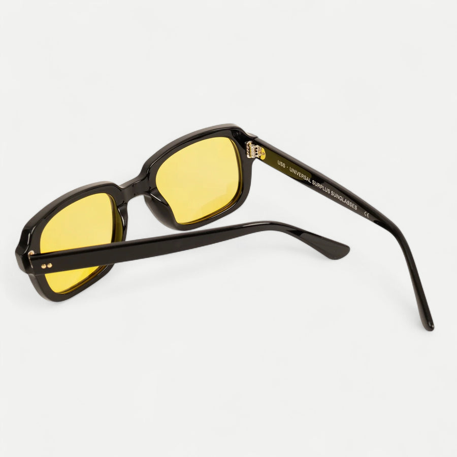 USS ARMY VIETNAM BLACK SUNGLASSES - YELLOW