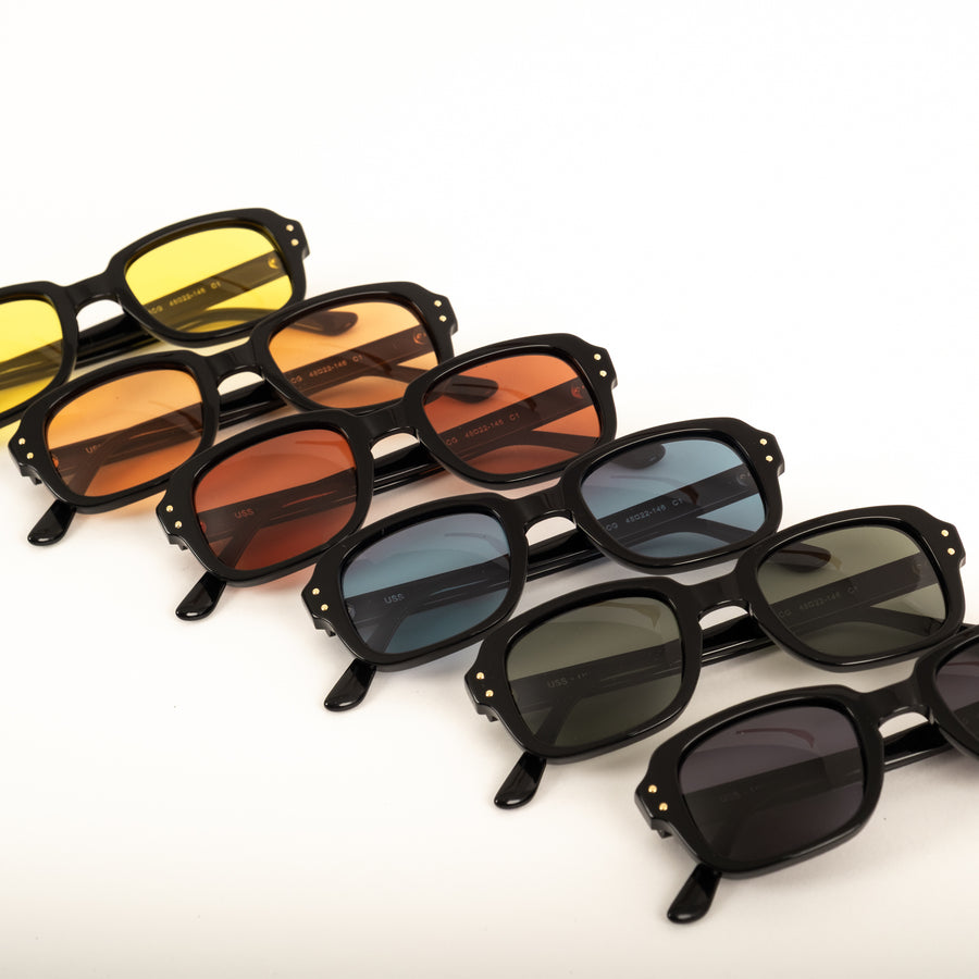 UNIVERSAL BLACK ARMY SUNGLASSES - GRAY