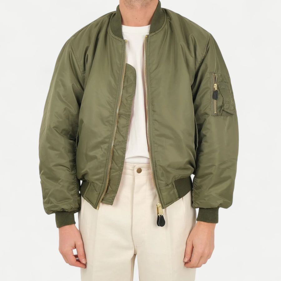 USA BOMBER MA-1 - OLIVE GREEN