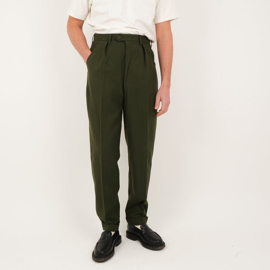 SWEDISH OLIVE GREEN TAILOR PANTS - BRUT Clothing