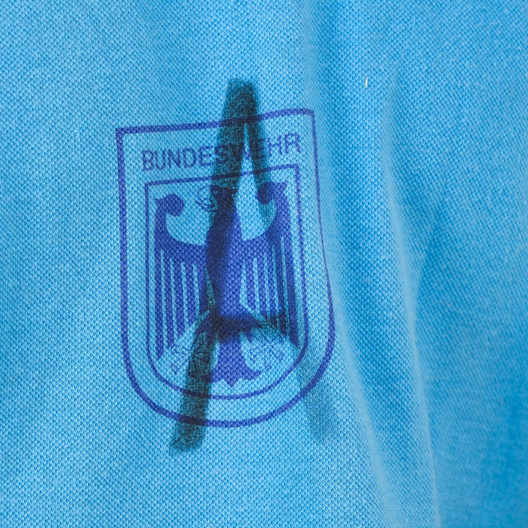 T-Shirt Blu Esercito Tedesco Bundeswehr - Cotone Con Aquila - Taglie M-XXL - Vintage - Foto 3