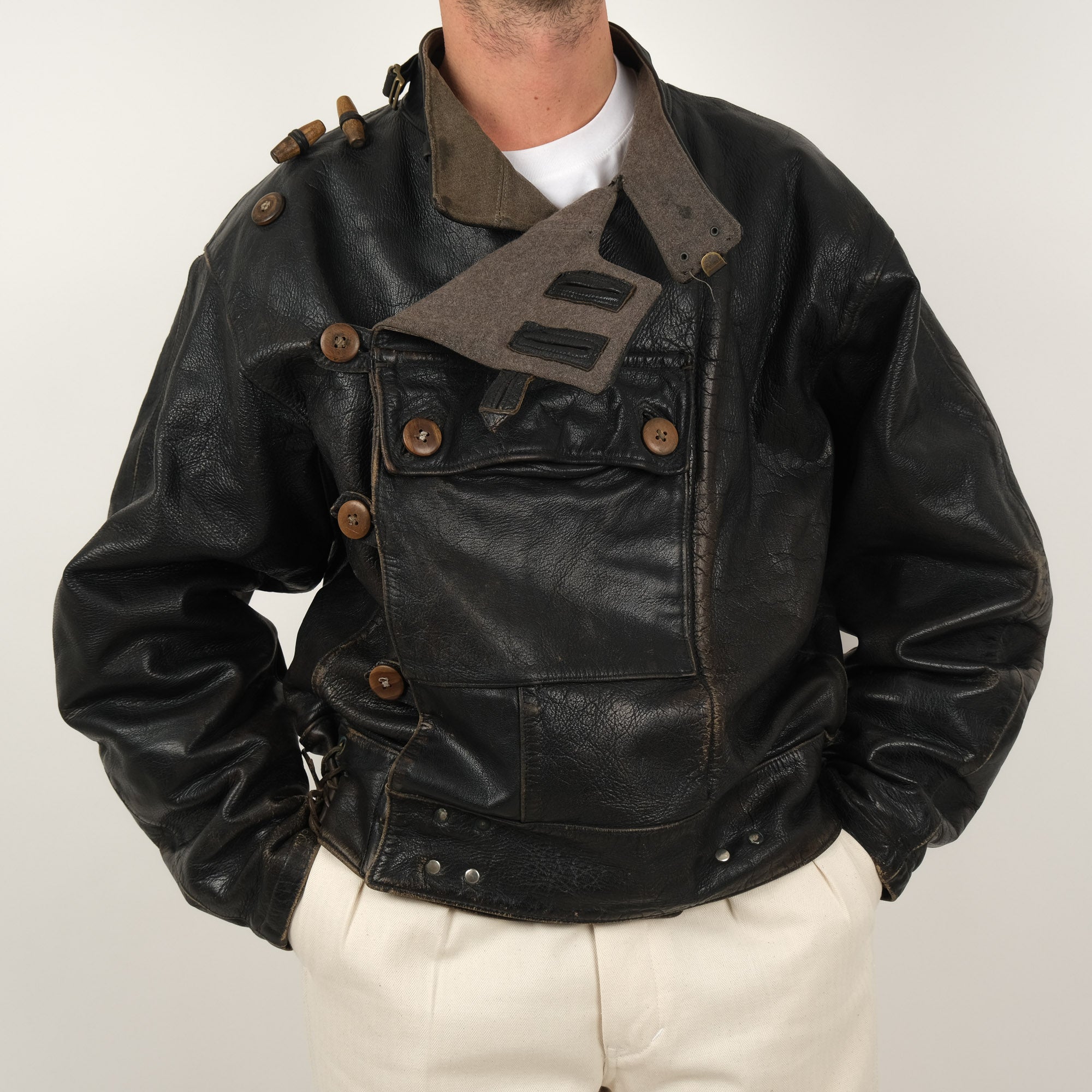 Swedish military motorcycle jacket top